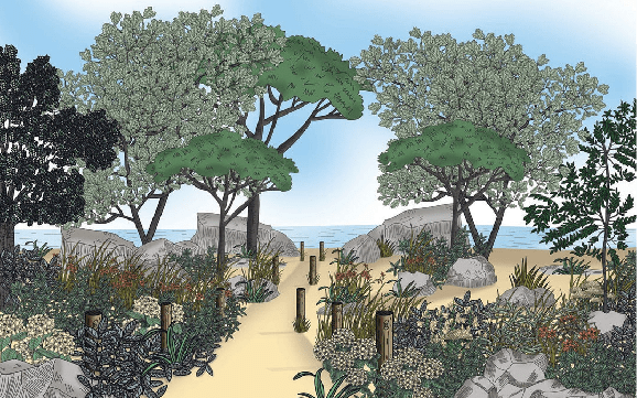 Papel pintado paisaje Francia costa