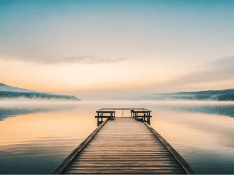 Papel pintado fotográfico con vista al lago