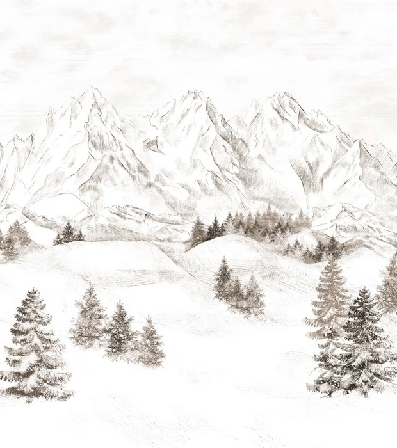 Papel pintado Montañas de los Alpes