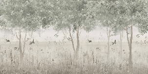 Papel pintado panorámico «Claro del bosque»