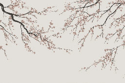 Papier peint panoramique Sakura beige