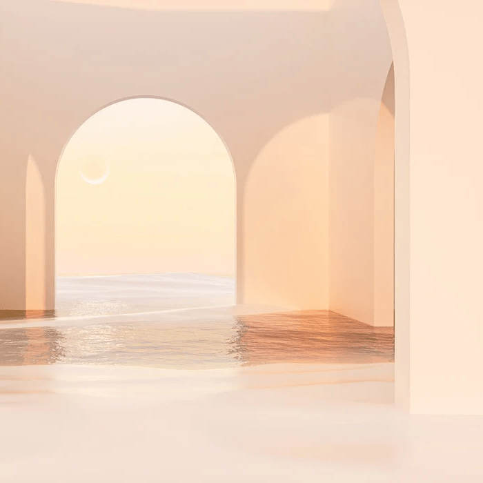 Papel pintado panorámico con diseño Sunset Arch