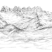 Papier peint montagne Suisse - Les dents du midi