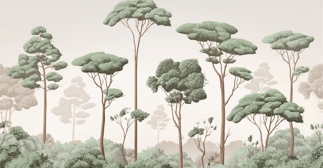 Papier peint brise légère pinède, XXL, tendance