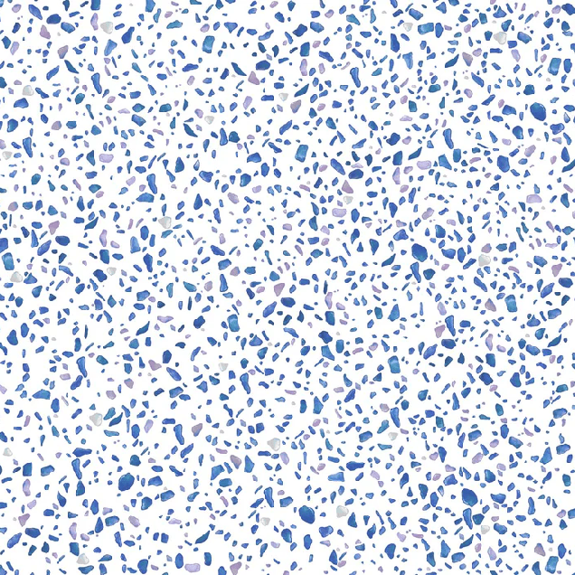 Papier peint effet terrazzo indigo