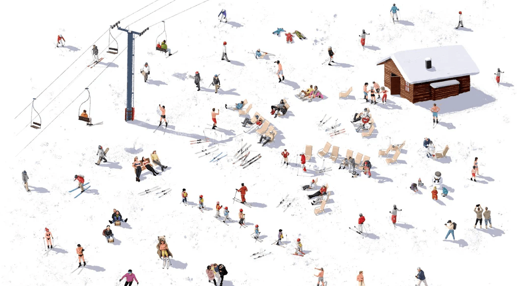 Papier peint panoramique après ski, XXL, tendance