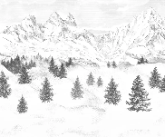Papier peint Aiguilles d'Arves