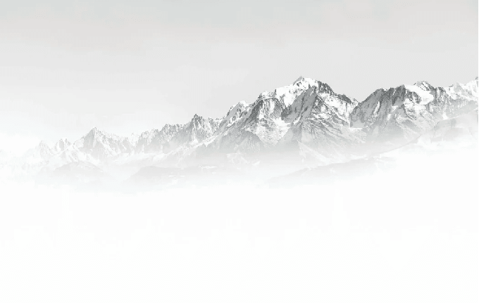 Papier peint Mont Blanc dans la brume noir et blanc - Muralconcept