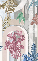 Papier peint tendance arche colorée - Muralconcept