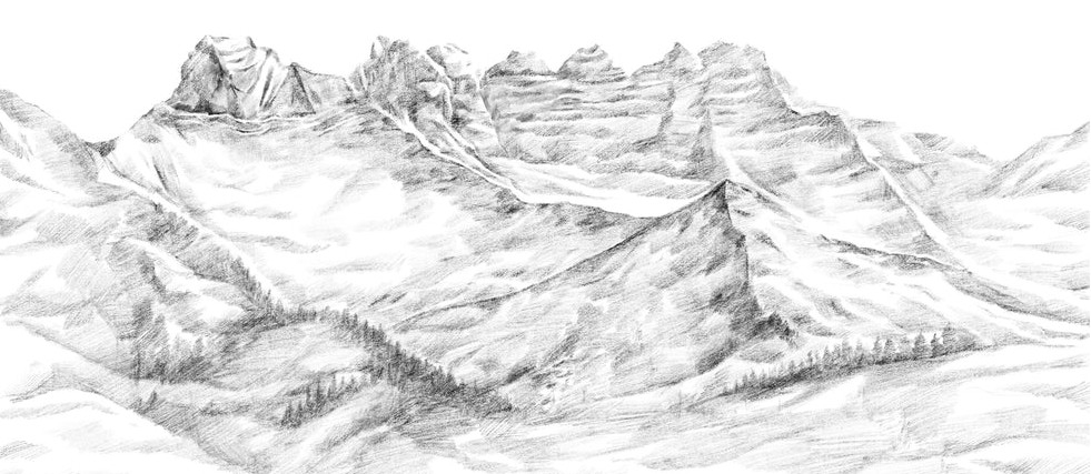 Papier peint montagne Suisse - Les dents du midi