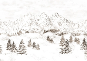 Papel pintado Montaña de los Alpes