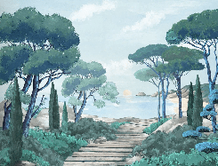 Papel pintado «Paseo por las calas»