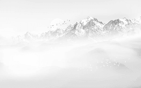 Papier peint Mont blanc lune et oiseau - Muralconcept