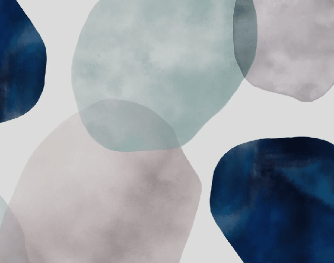 Papier peint cercle abstrait watercolor - Muralconcept