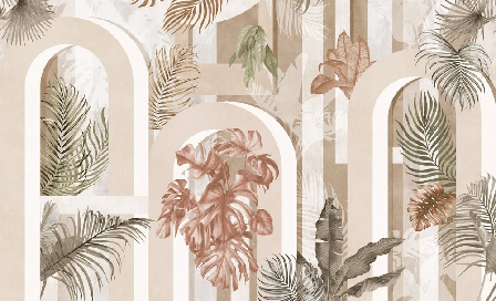 Papier peint tendance arche sépia - Muralconcept