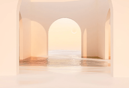 Papier peint panoramique design sunset arch - Muralconcept