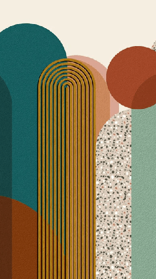 Papel pintado tendencia gráfica Art pop deco