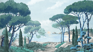 Papel pintado «Paseo por las calas»