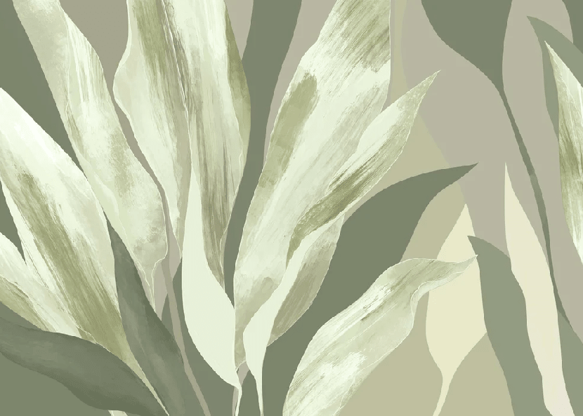 Papier peint étoffe vert - Muralconcept