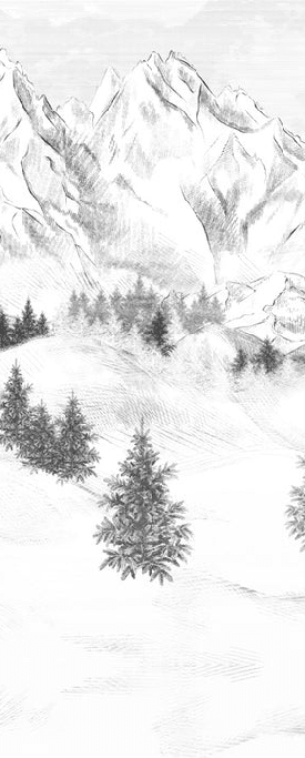 Papier peint montagne sommets de Chamonix - Muralconcept