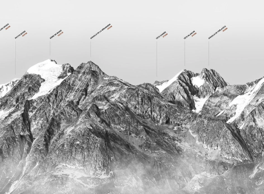 Papel pintado montaña cúpula alpina