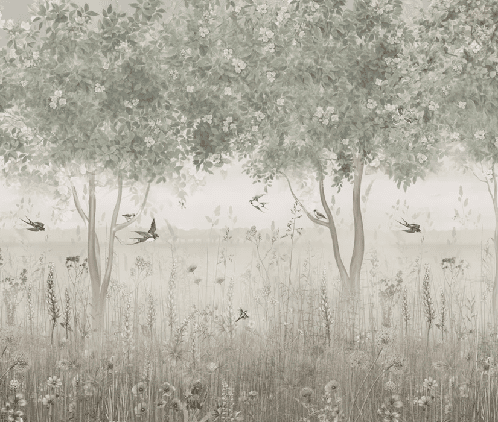 Papier peint panoramique clairière - Muralconcept