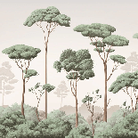 Papier peint brise légère pinède, XXL, tendance