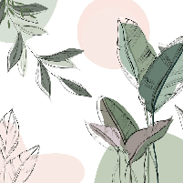 Papel pintado panorámico vegetal gráfico verde