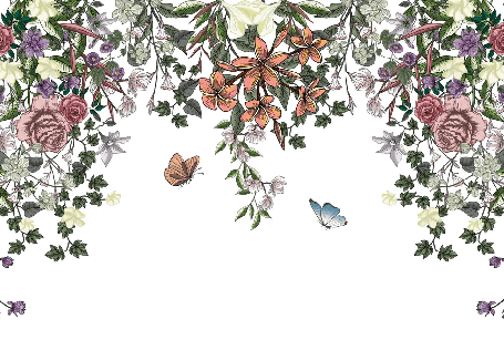 Papier peint panoramique fleur Spring Floral