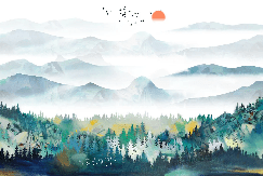 Papel pintado Mountain & Scandinave