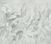 Papier peint élégante jungle sauge - Muralconcept