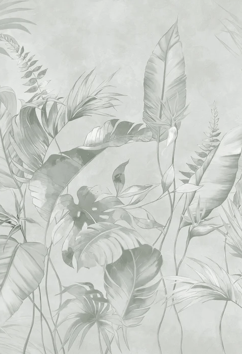 Papier peint élégante jungle sauge - Muralconcept