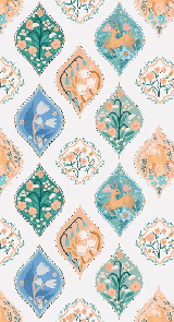 Papel pintado infantil arabesco mágico