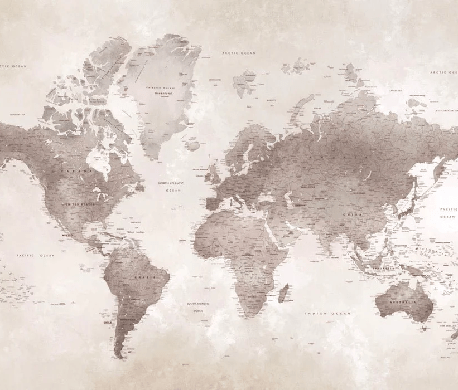 Papier peint carte du monde intemporel