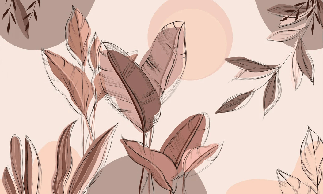 Papel pintado gráfico panorámico de plantas