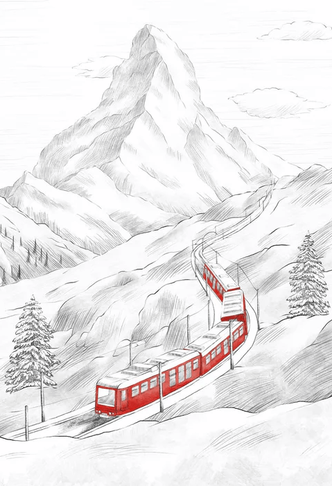 Papel pintado panorámico Monte Cervino