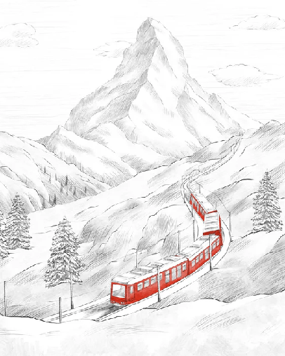 Papel pintado panorámico Monte Cervino