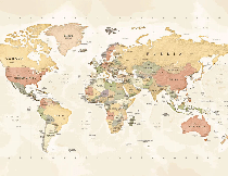 Papel pintado panorámico mapa del mundo exploración