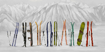 Papier peint ski à Courchevel