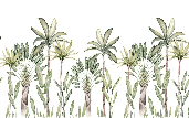 Papier peint tropical aquarelle
