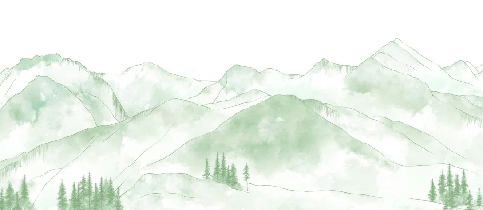 Papel pintado montaña cadena de los Aravis verde claro