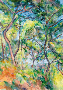 Papier peint forêt de pins - Paul Cézanne - Muralconcept