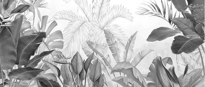 Papier peint panoramique tropical quintessence - Muralconcept