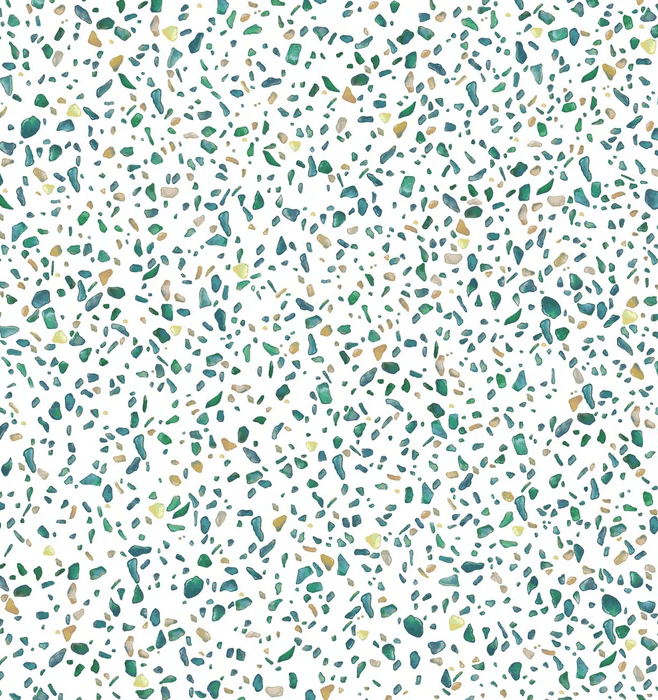Papier peint effet terrazzo anisé - Muralconcept