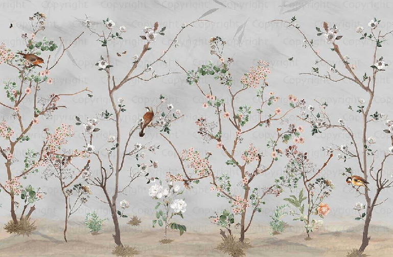 Papier peint panoramique Spring Birds