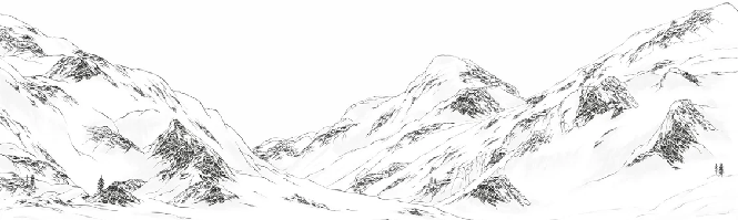 Papier peint val Isère noir et blanc