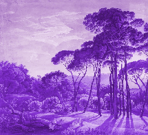 Papel pintado paisaje histórico italiano morado