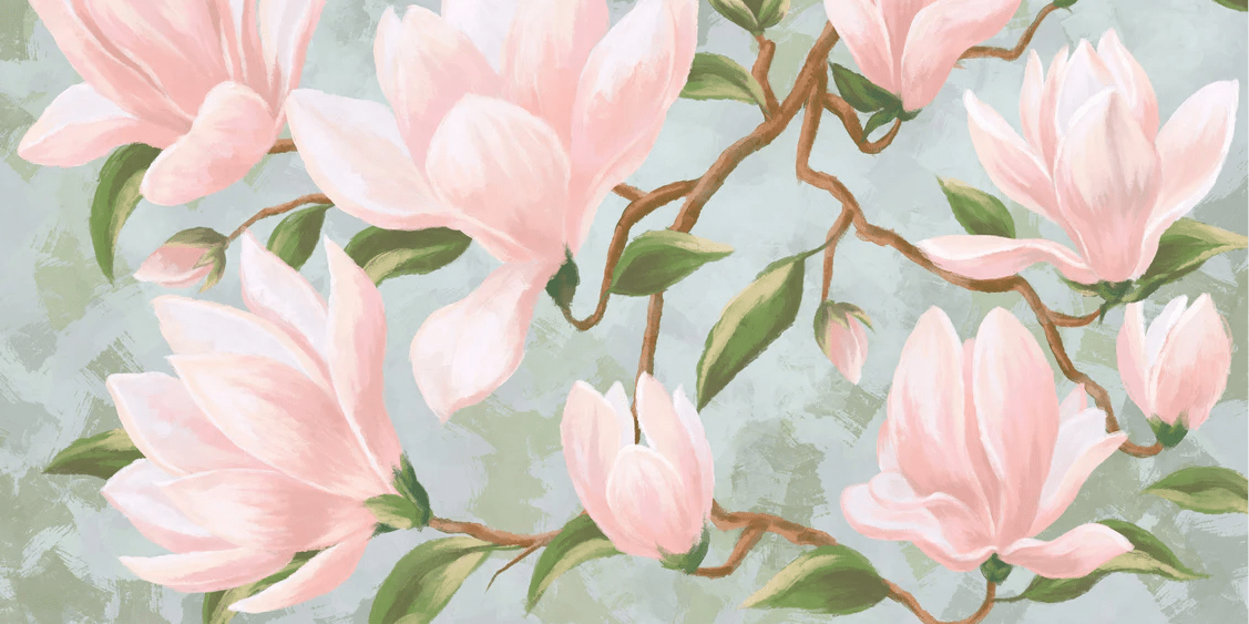 Papel pintado Magnolia en flor