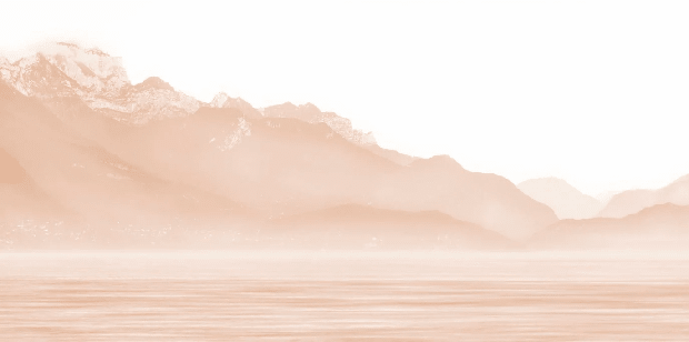 Papier peint Annecy et son lac paisible terracotta - Muralconcept