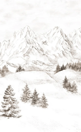 Papel pintado Montaña de los Alpes